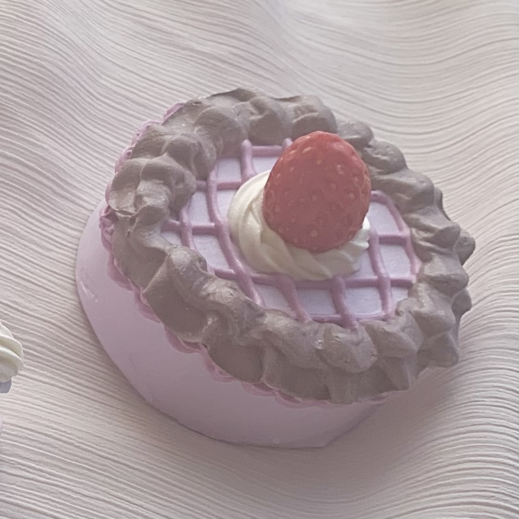 タイニーフェイクケーキ チェックチョコpurple