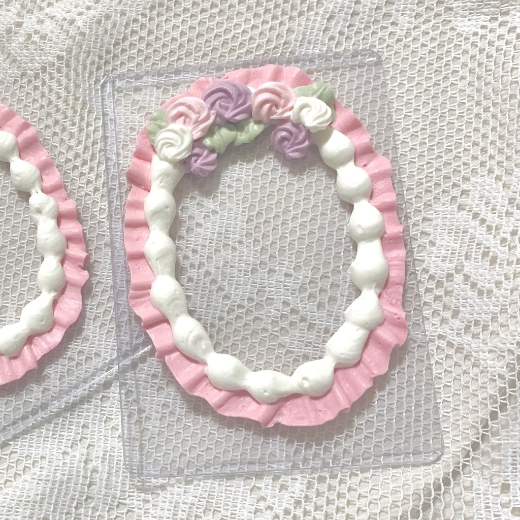 【ズレあり】硬質カードケースホイップデコ【15】ピンク×パープル枠のみ