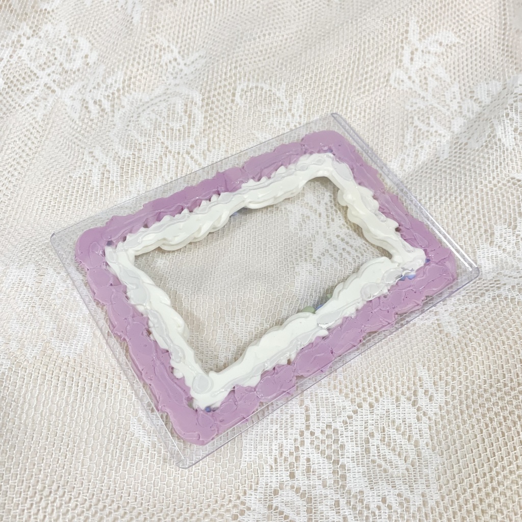 【B7】硬質カードホイップデコ【6】パープル×ブルー