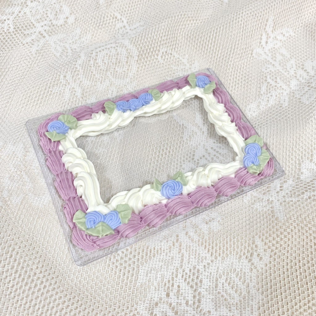 【B7】硬質カードホイップデコ【6】パープル×ブルー