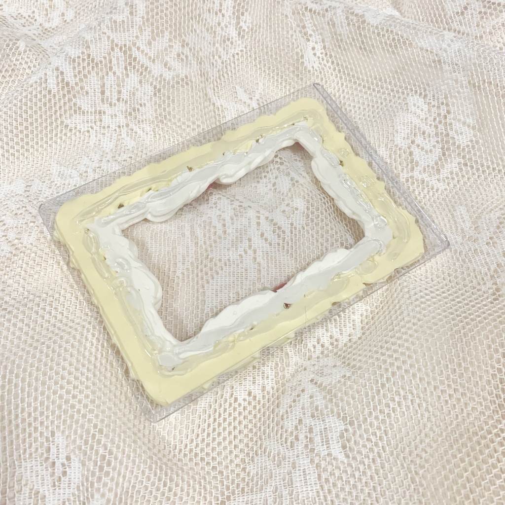 【B7】硬質カードホイップデコ【6】イエロー×レッド