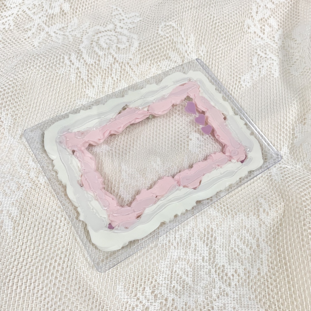 【B7】硬質カードホイップデコ【5】パープル×ピンク