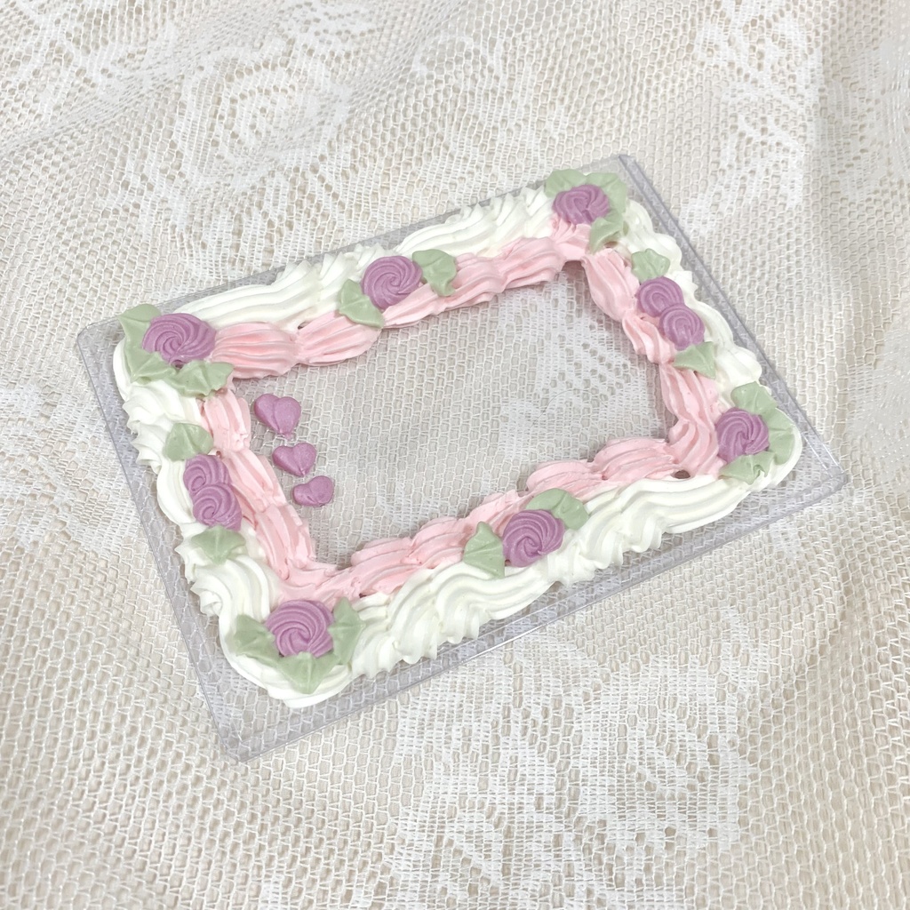 【B7】硬質カードホイップデコ【5】パープル×ピンク