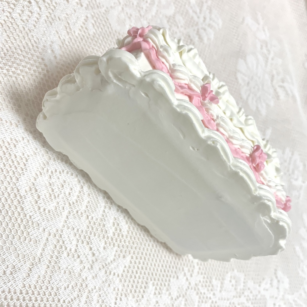 長方形のフェイクケーキ party cherry pink【18】