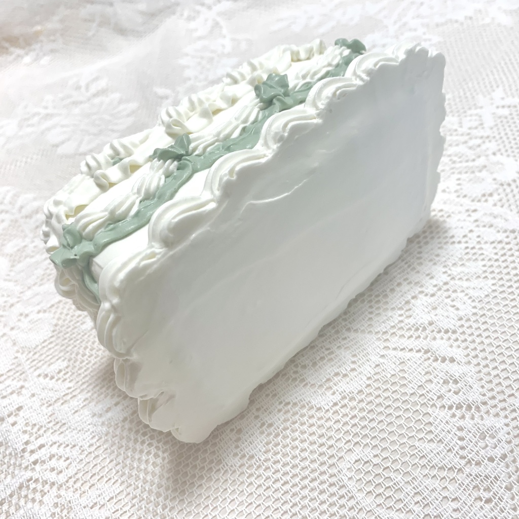 長方形のフェイクケーキ party cherry green 【18】