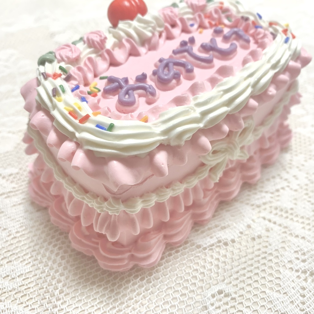 長方形のフェイクケーキ party rose おめでとう【19】