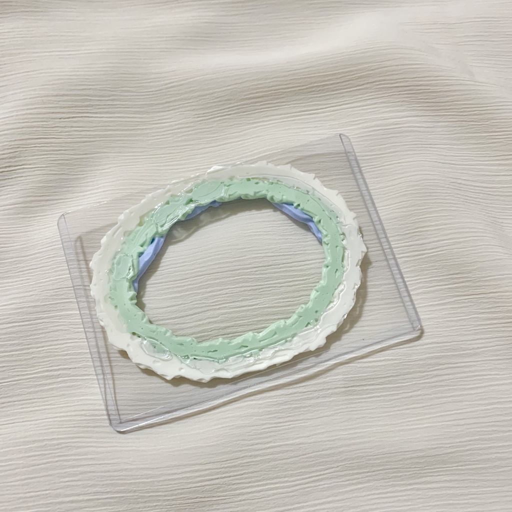 【B8】硬質カードケースホイップデコ【20】green x blue