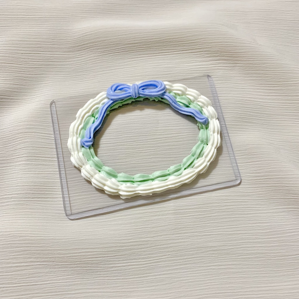 【B8】硬質カードケースホイップデコ【20】green x blue