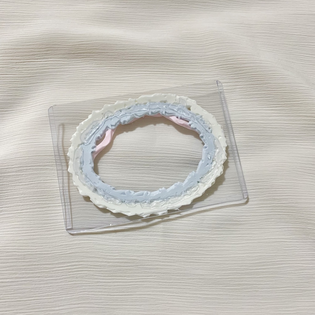 【B8】硬質カードケースホイップデコ【20】pink x pastel blue