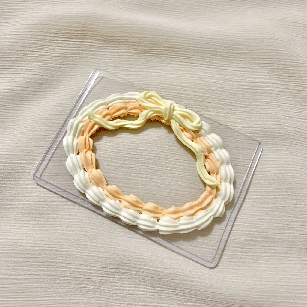 【B8】硬質カードケースホイップデコ【20】orange x yellow