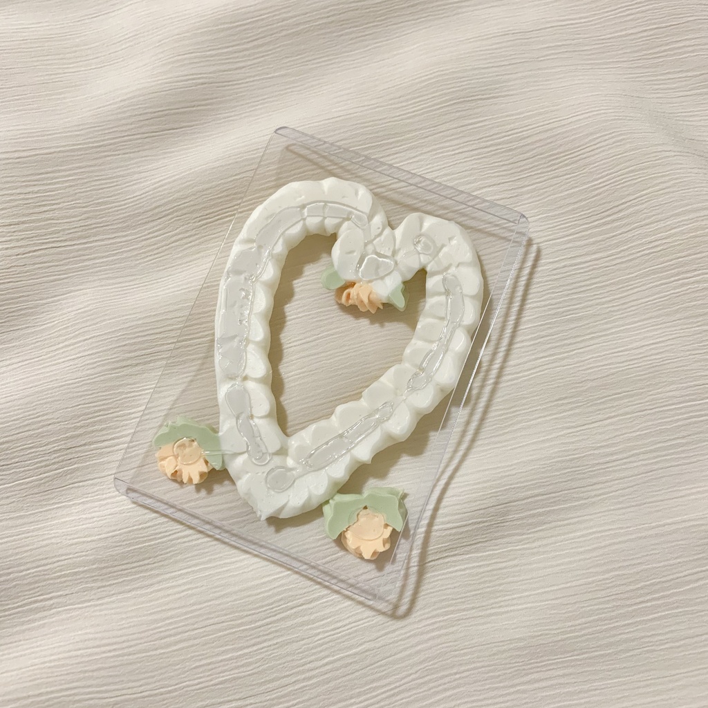 【B8】硬質カードケースホイップデコ【21】yellow x orange