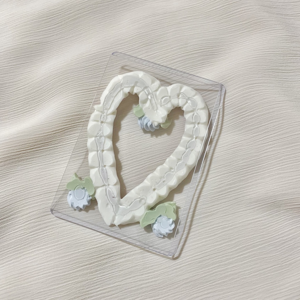 【B8】硬質カードケースデコ【21】purple x pastel blue