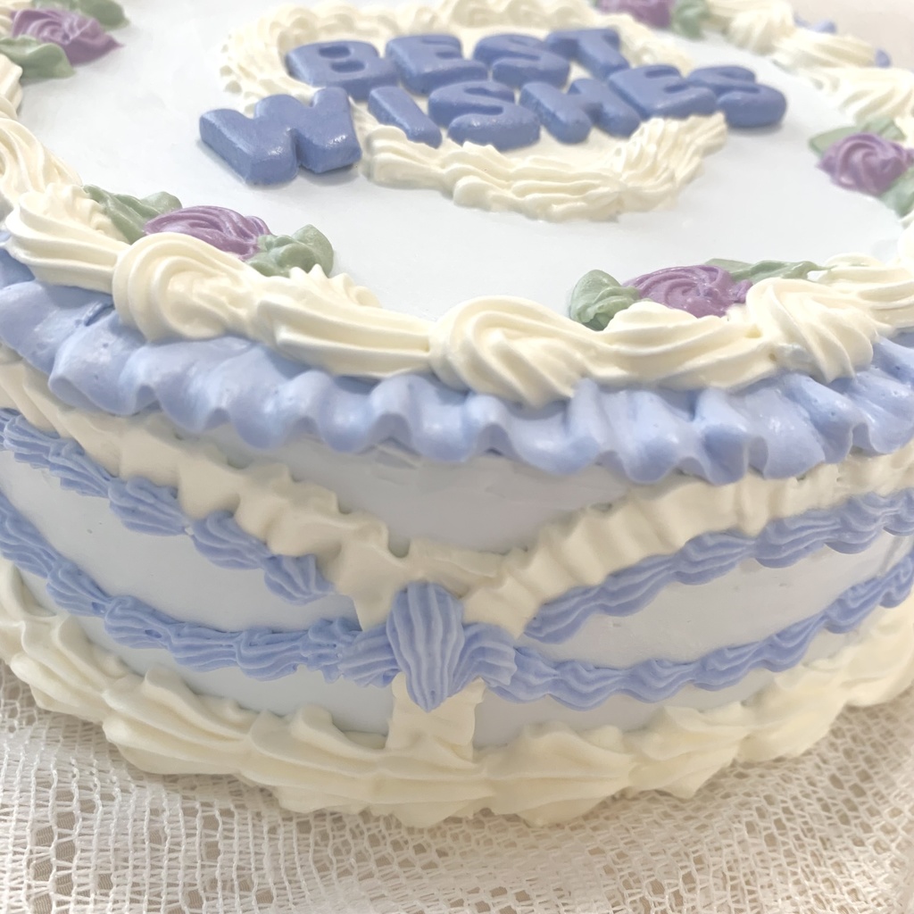 フェイクケーキ ブルー BEST WISHES【W23】