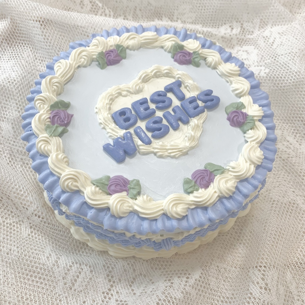 フェイクケーキ ブルー BEST WISHES【W23】