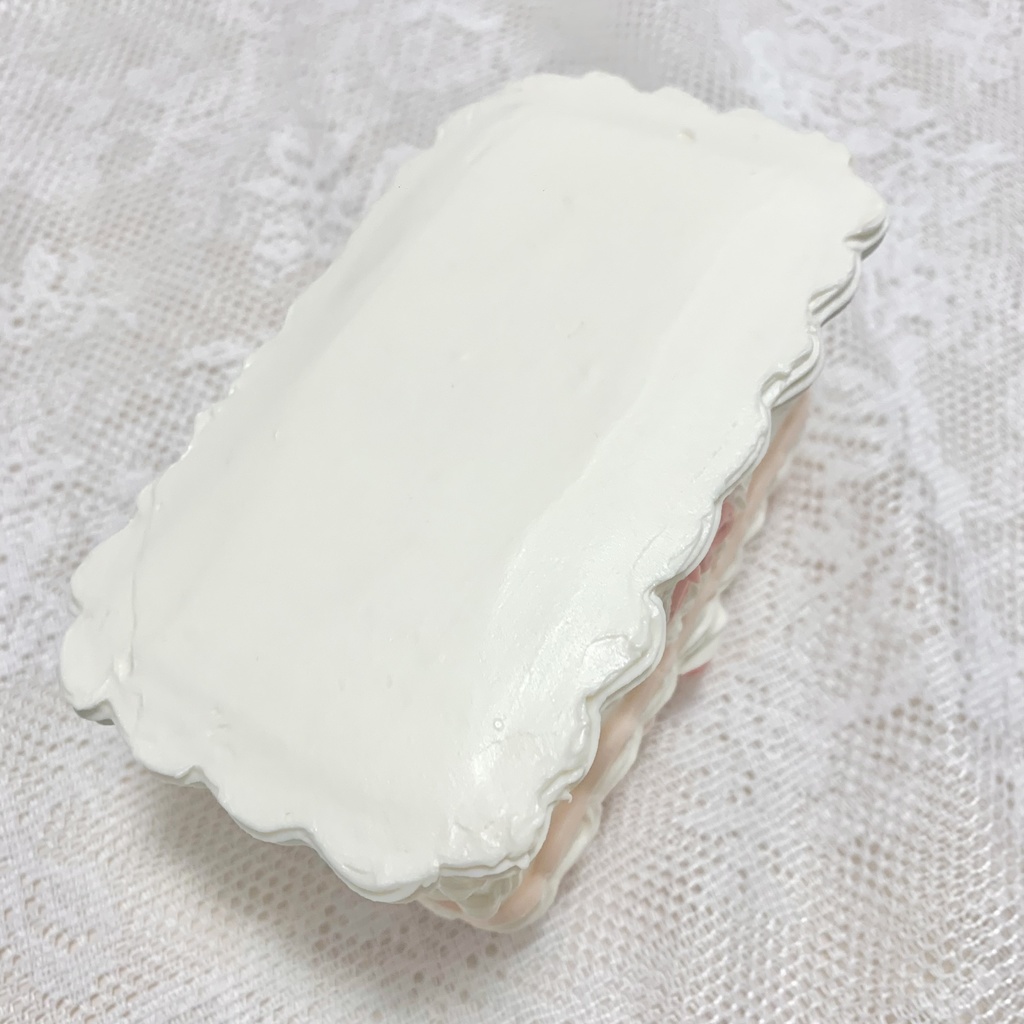 長方形ケーキ「おめでとう」pink × strawberry【23】