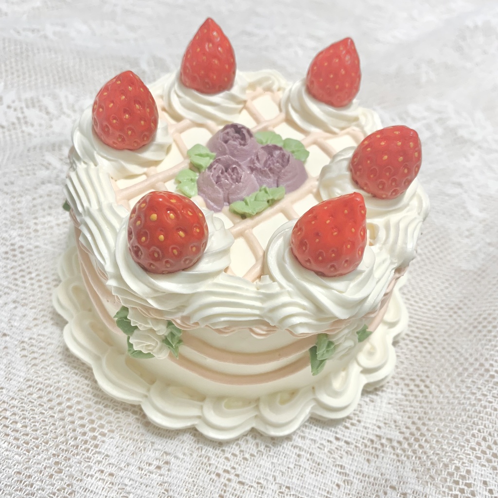 フェイクケーキ　お花のショートケーキ【24】