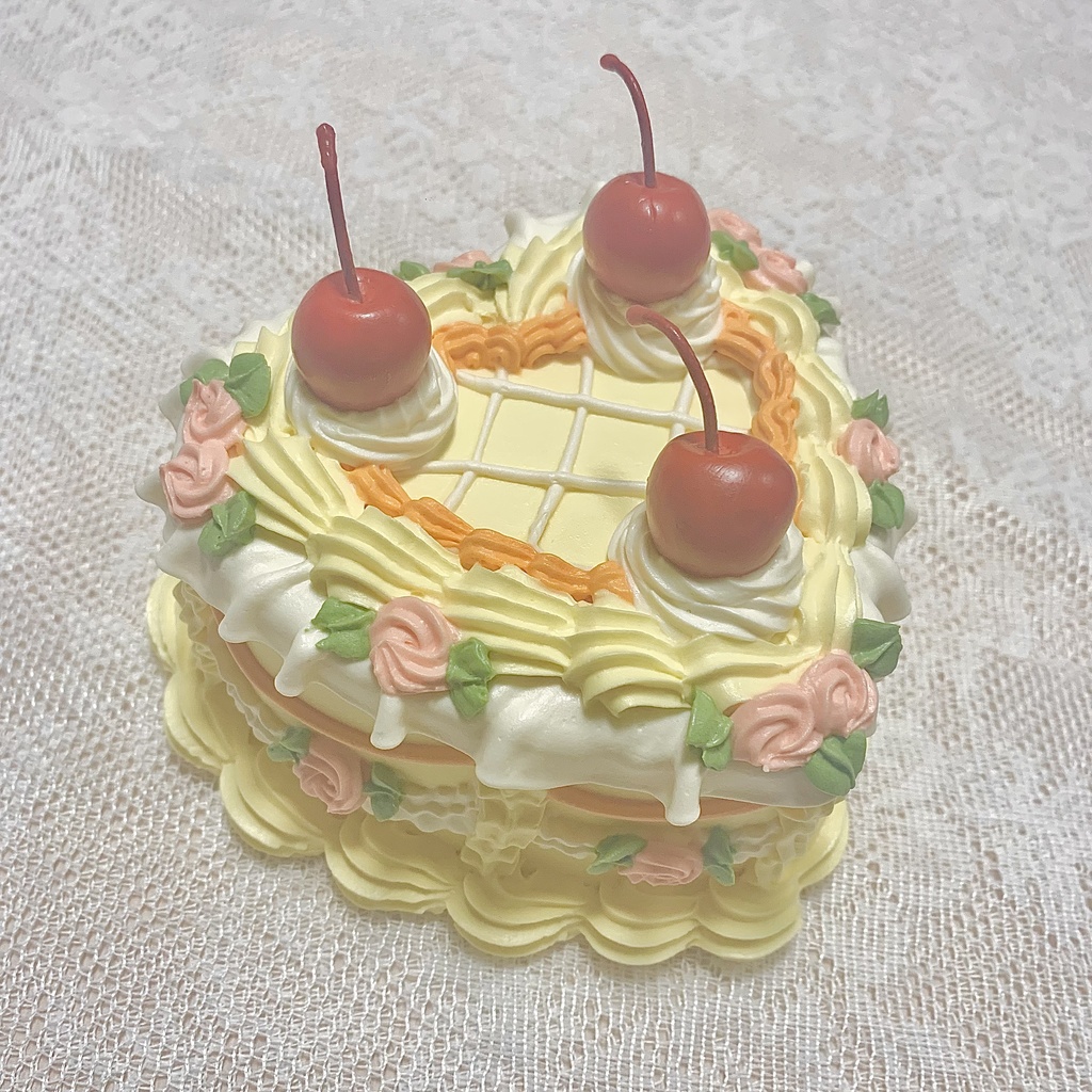 ハンドメイド スイーツデコ ねこちゃんのオレンジパンケーキ-