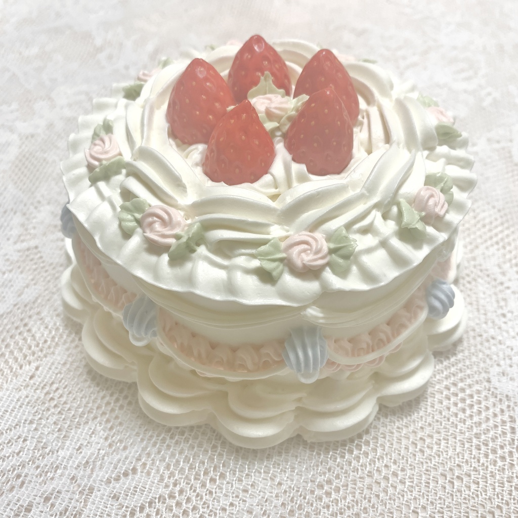 イチゴとバラのフェイクケーキ【40】