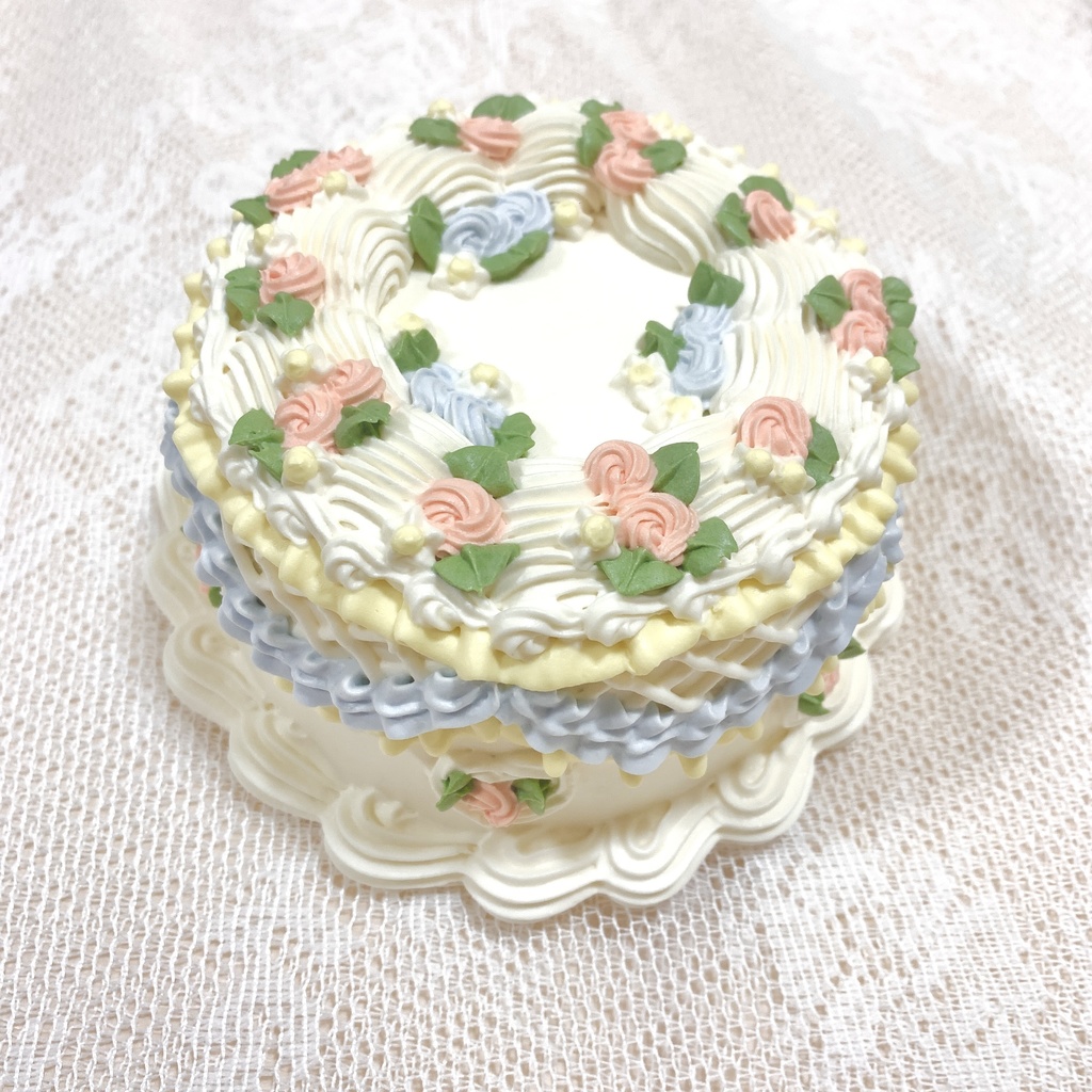 小さなお花がいっぱいのフェイクケーキ【44】