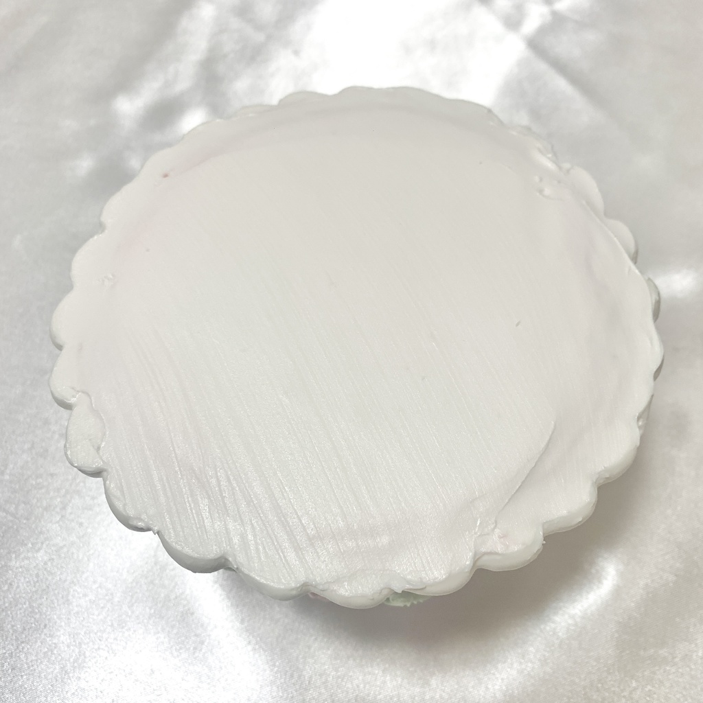 バラとリボンのピンクフェイクケーキ【61】