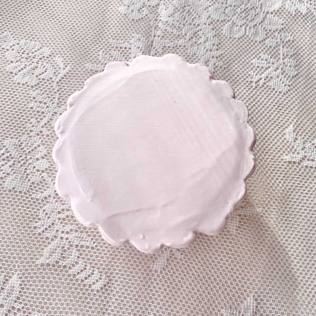 丸いお花のピンクニットフェイクケーキ【70】