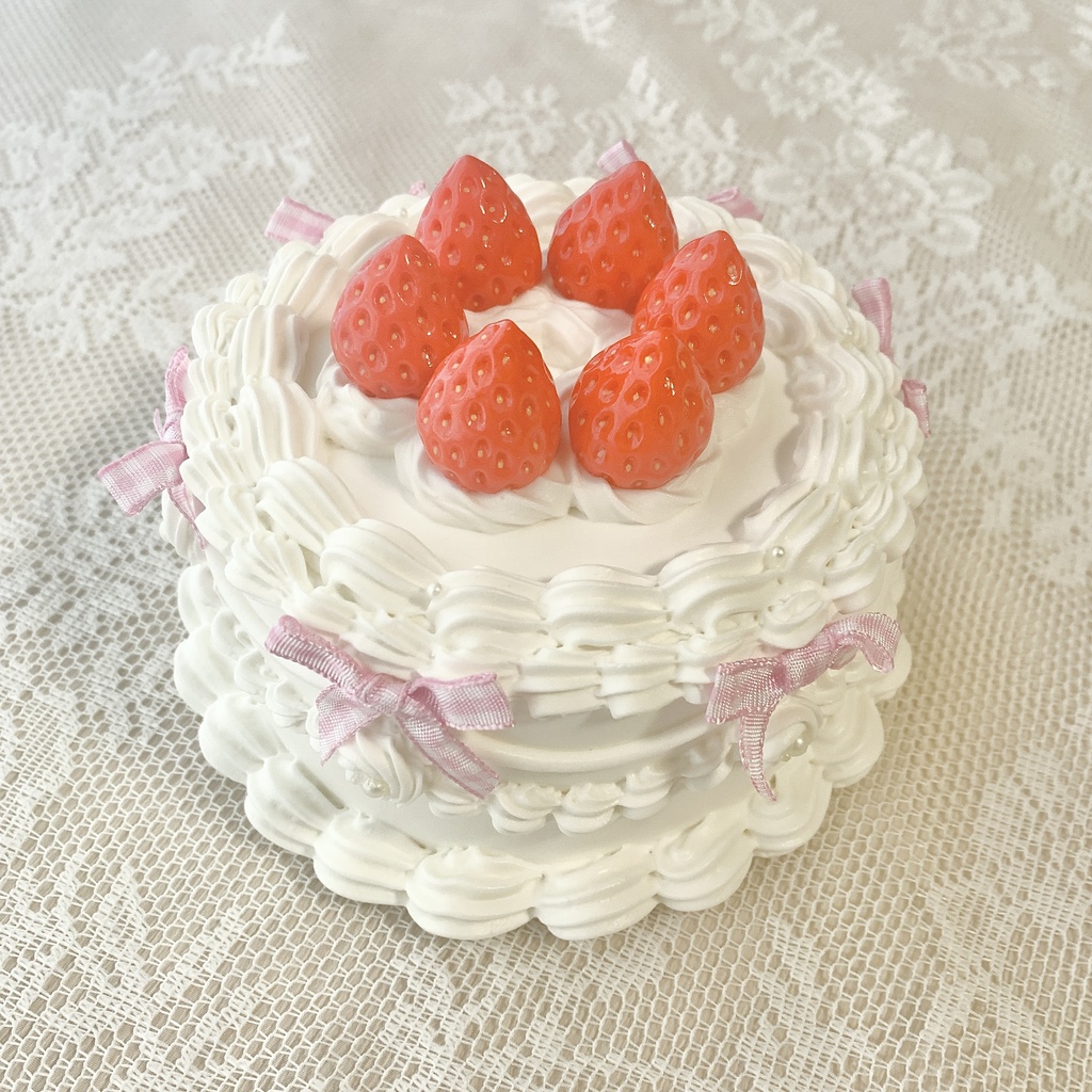 苺とリボンのフェイクケーキ【71】