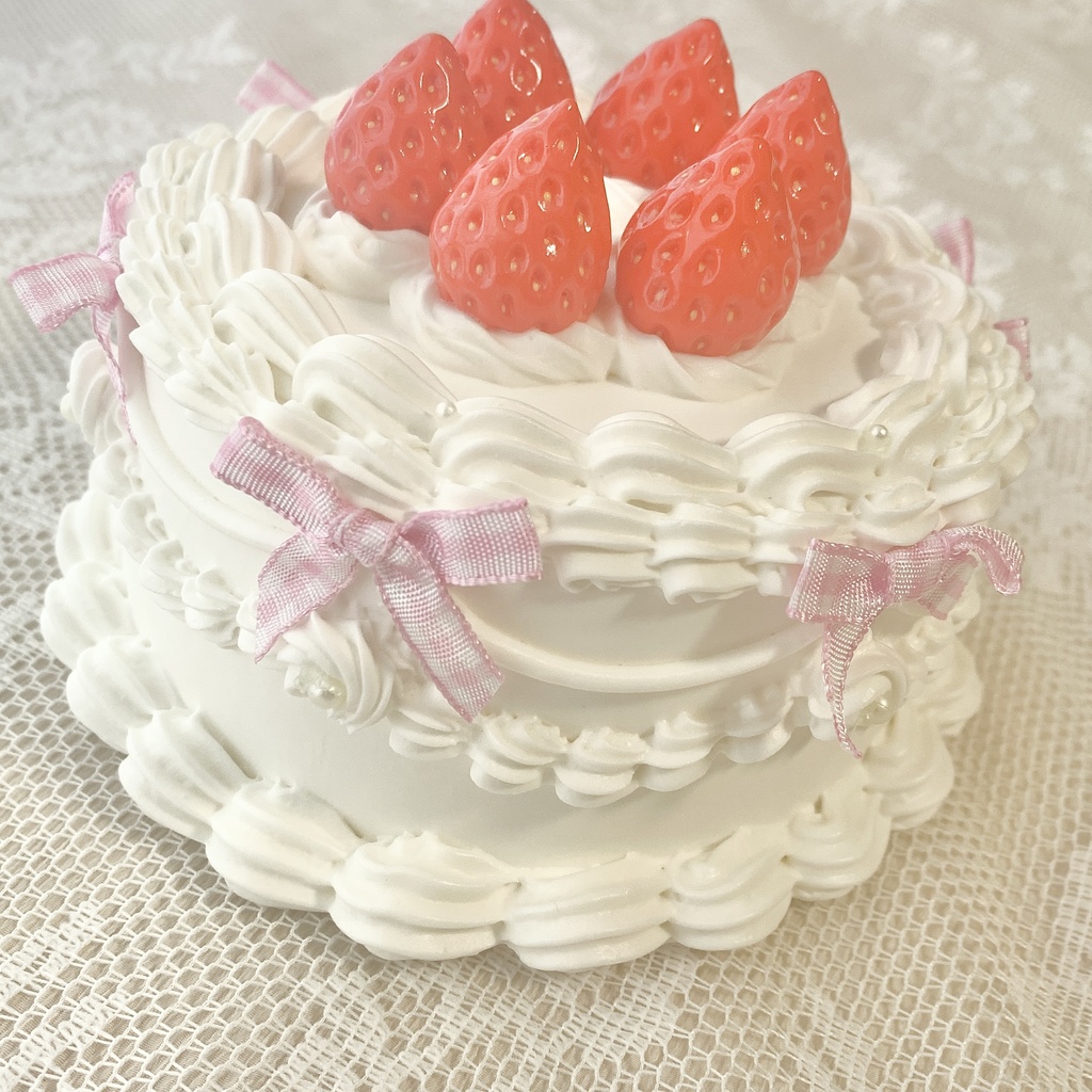 苺とリボンのフェイクケーキ【71】