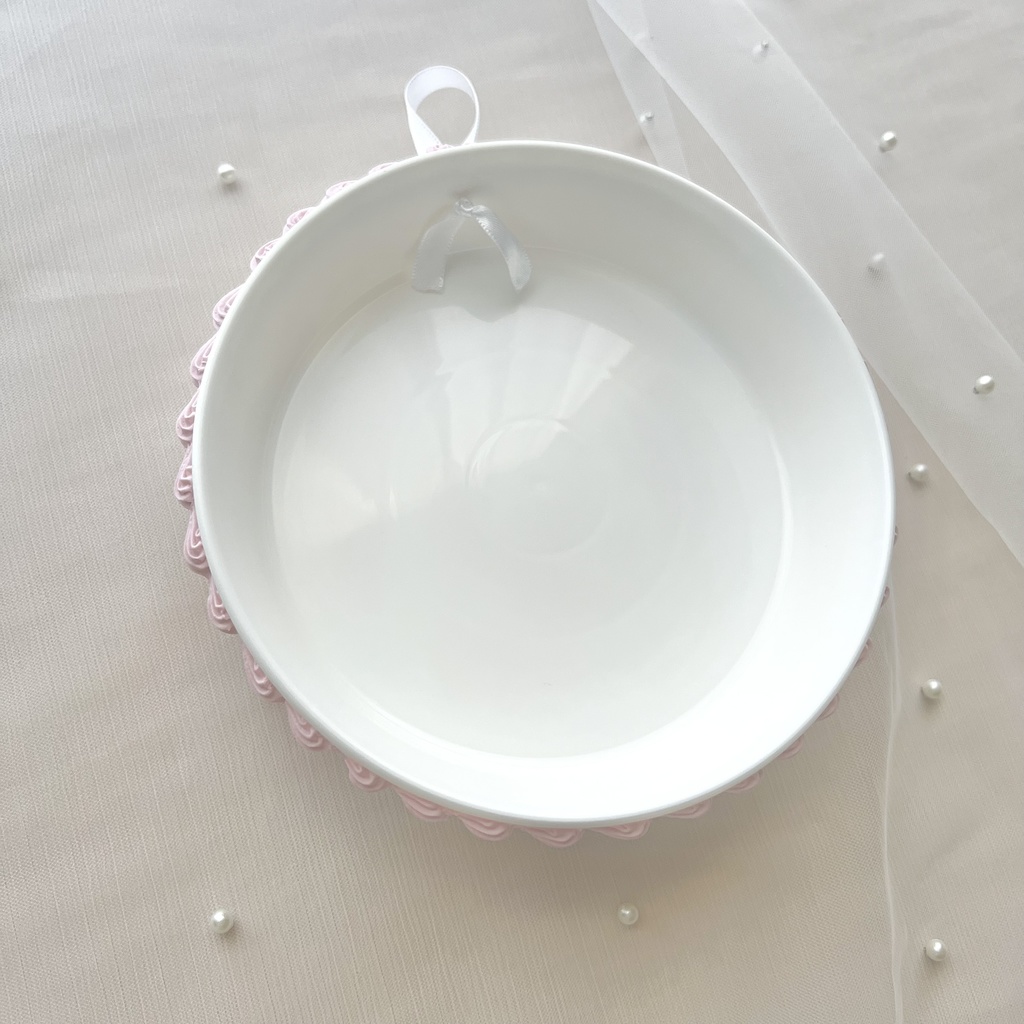 壁掛ケーキミラー6号 チェリーとリボン【76】3色