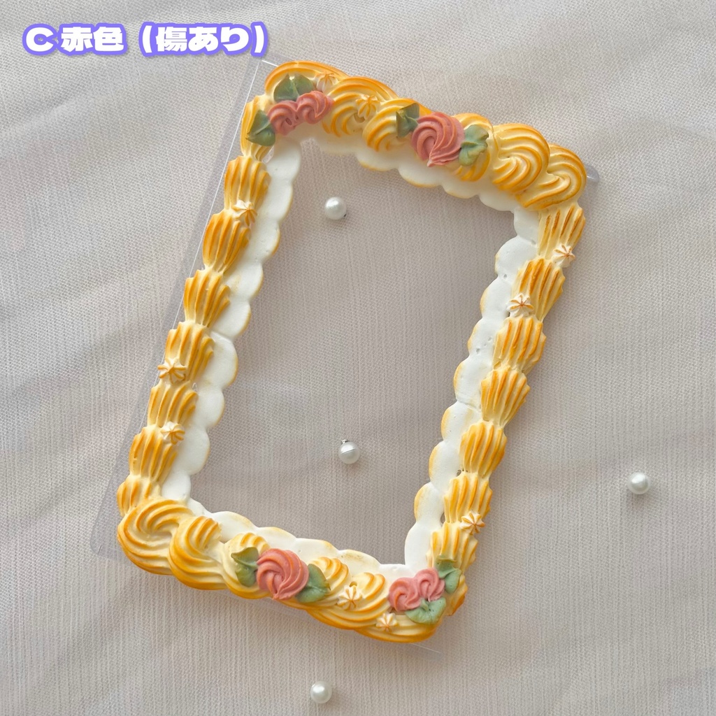 バラともこもこフリルの絞りだしクッキーデコ B7サイズ 3色【84】