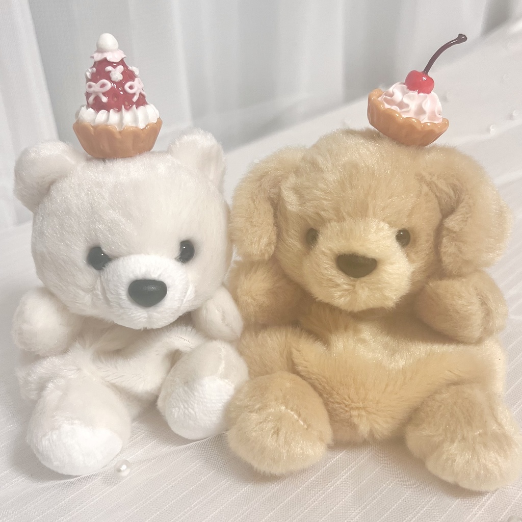 【ぬいちゃんヘアアクセ】タルトクラウン いちご・チェリー【101】