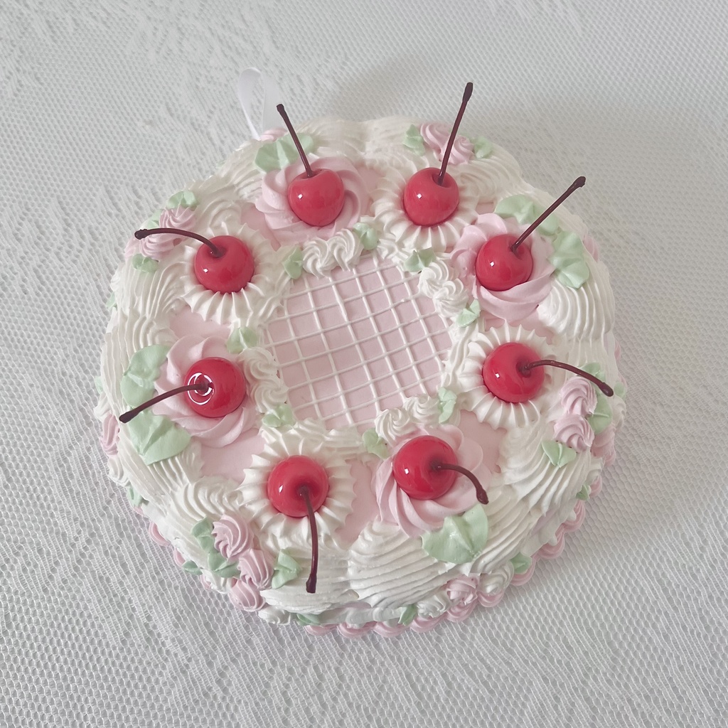 壁掛ケーキ６号　春のチェリーいっぱいケーキ【106】やや粗さ有