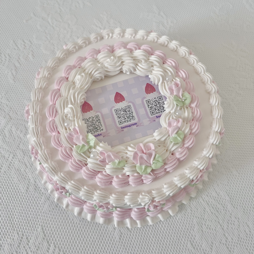 おしゃしんケーキ クリームプレート・フェイクケーキのセット【104】