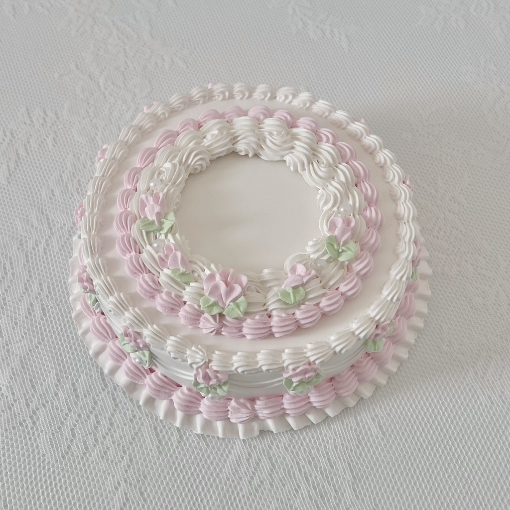 おしゃしんケーキ　クリームプレート・フェイクケーキのセット【104】