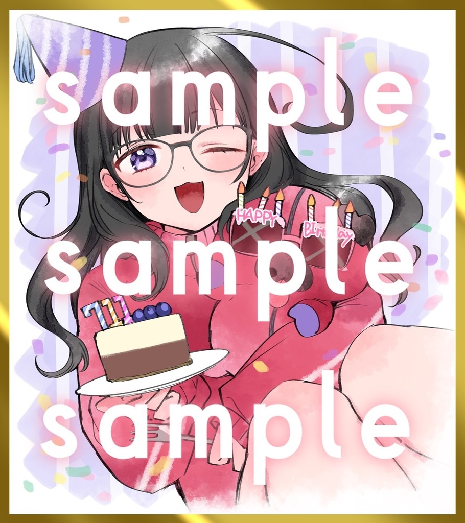 【受注生産/7月31日迄受付】色紙：かぜぱな誕生日記念グッズ【2025BirthdaySet】