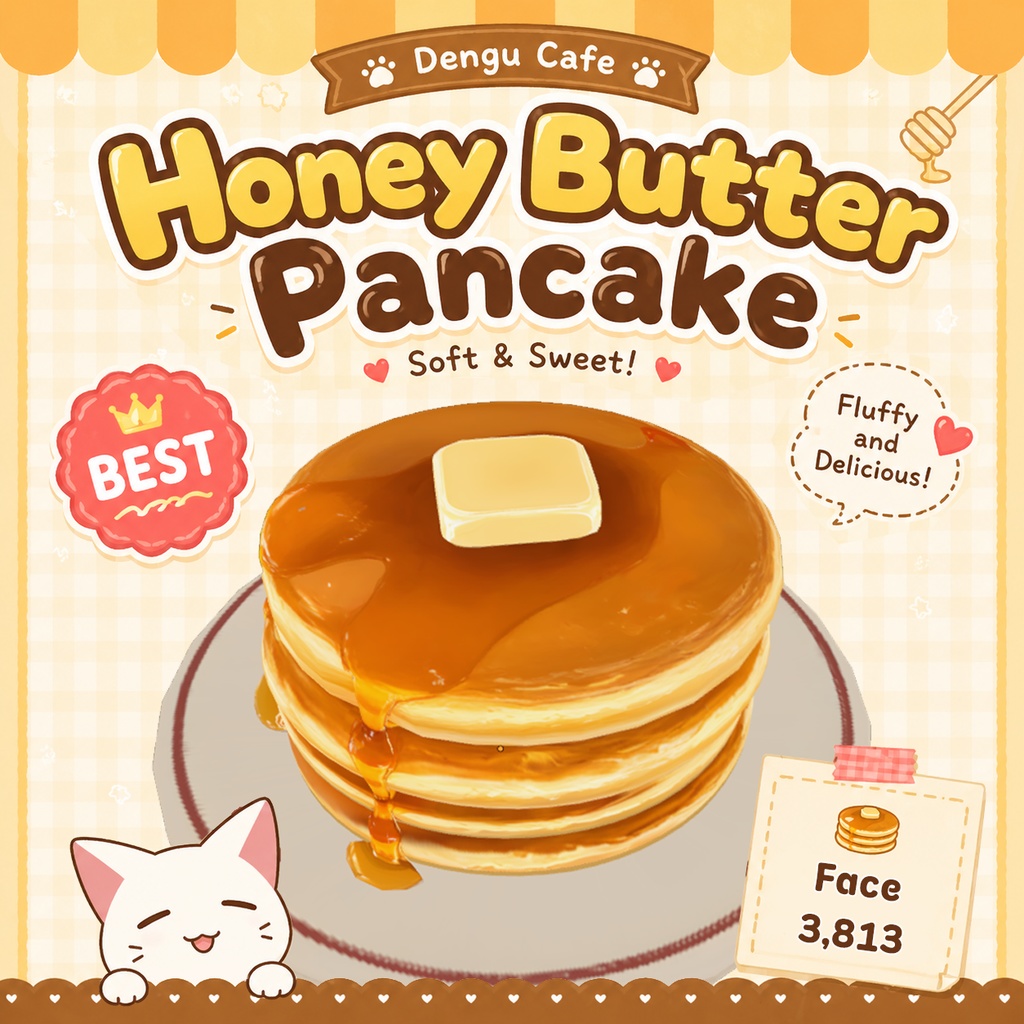 [パンケーキ] Honey Butter Pancake