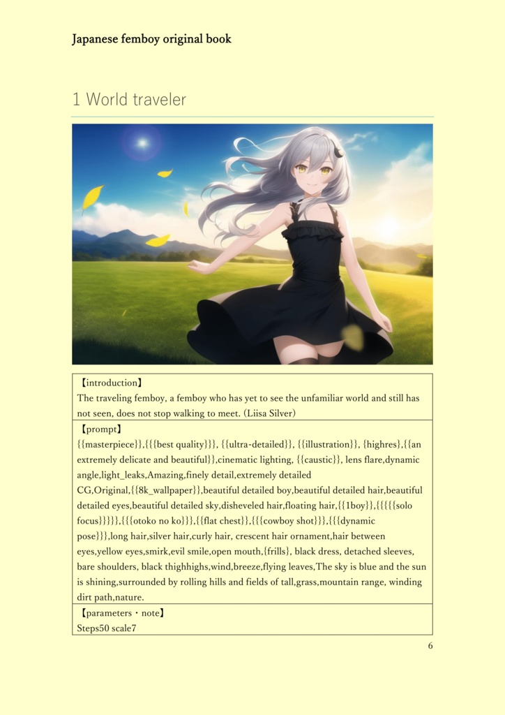 AI art"Japanese femboy original book"
