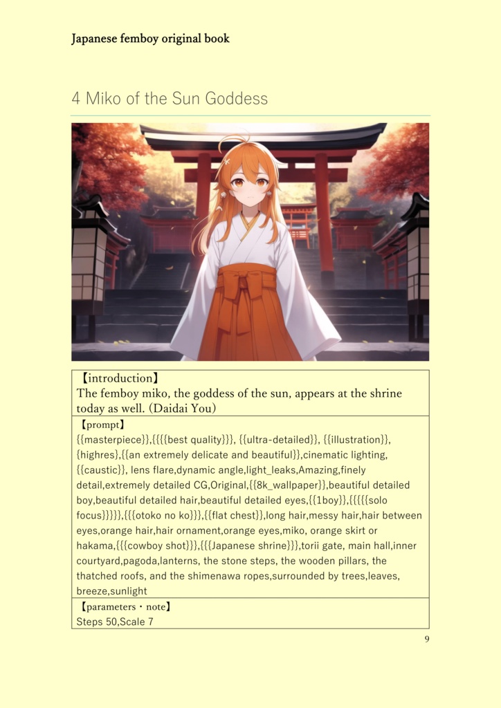 AI art"Japanese femboy original book"