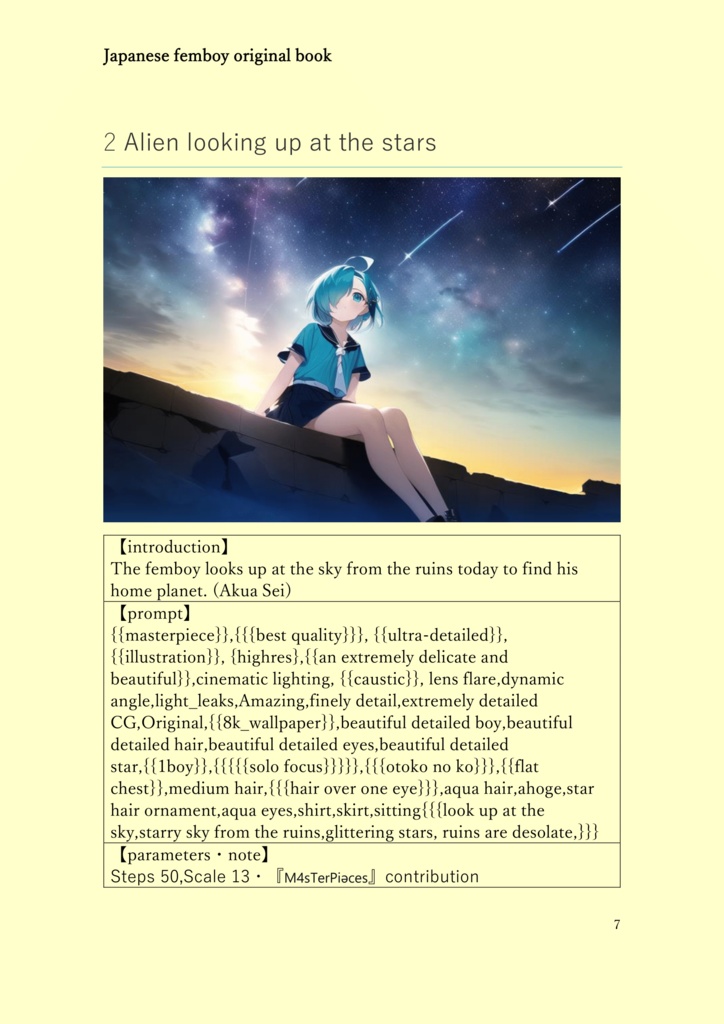 AI art"Japanese femboy original book"