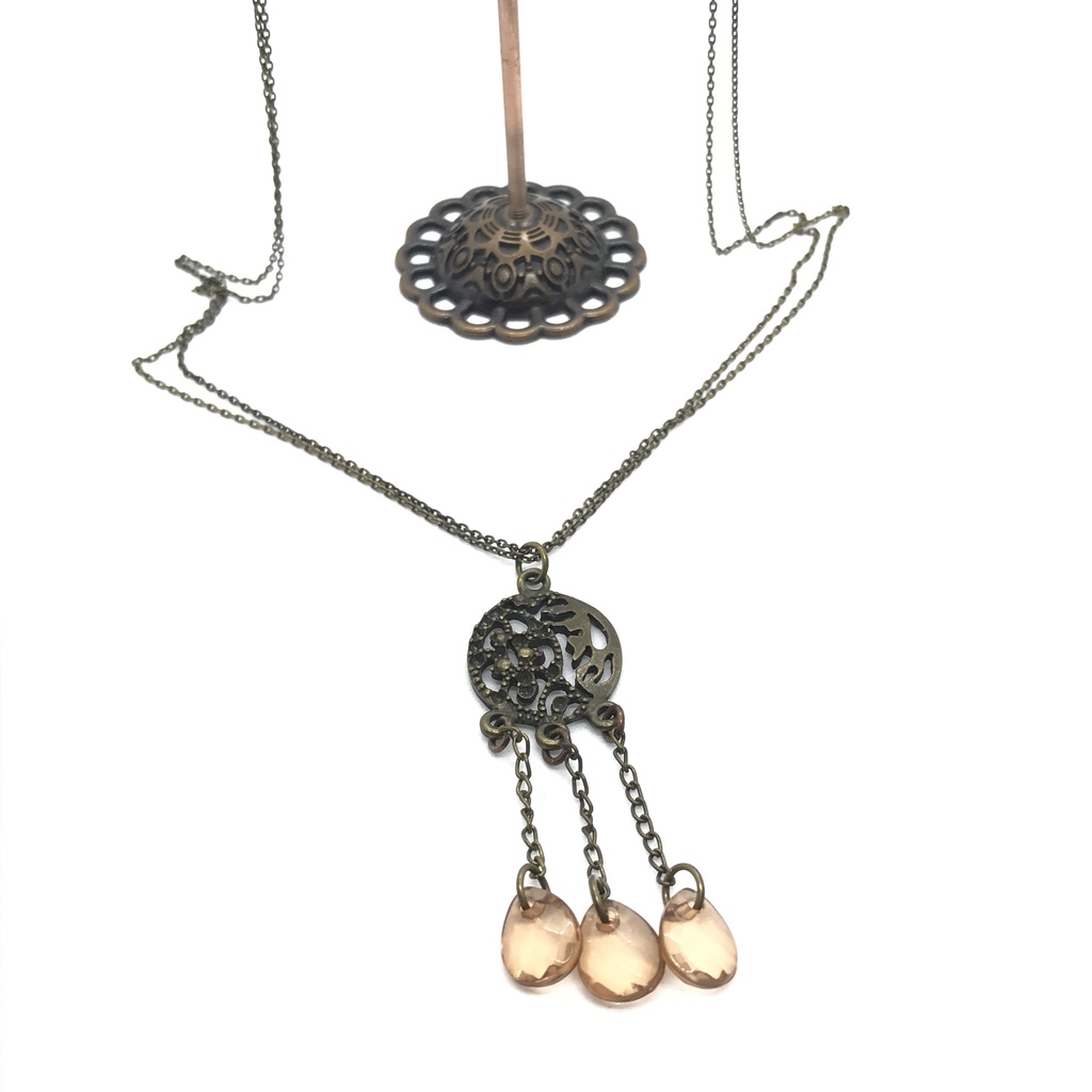 アンティークカラーロングネックレス