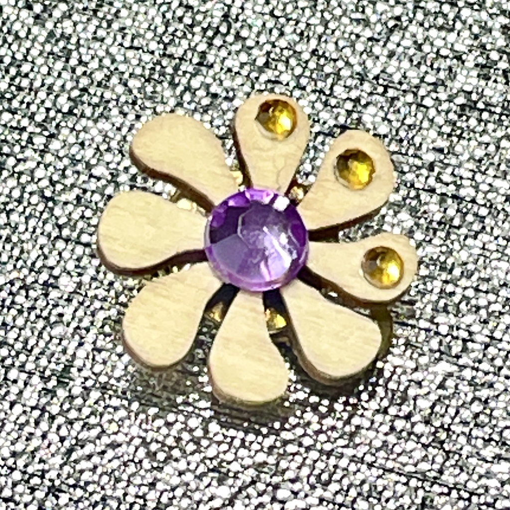 もちマス判別用クリップM（パープル＆ゴールド）