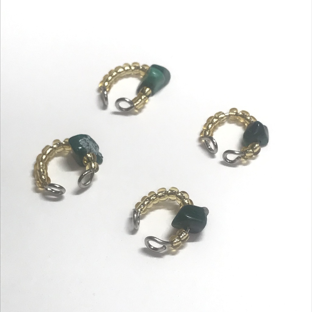 マラカイトイヤカフ