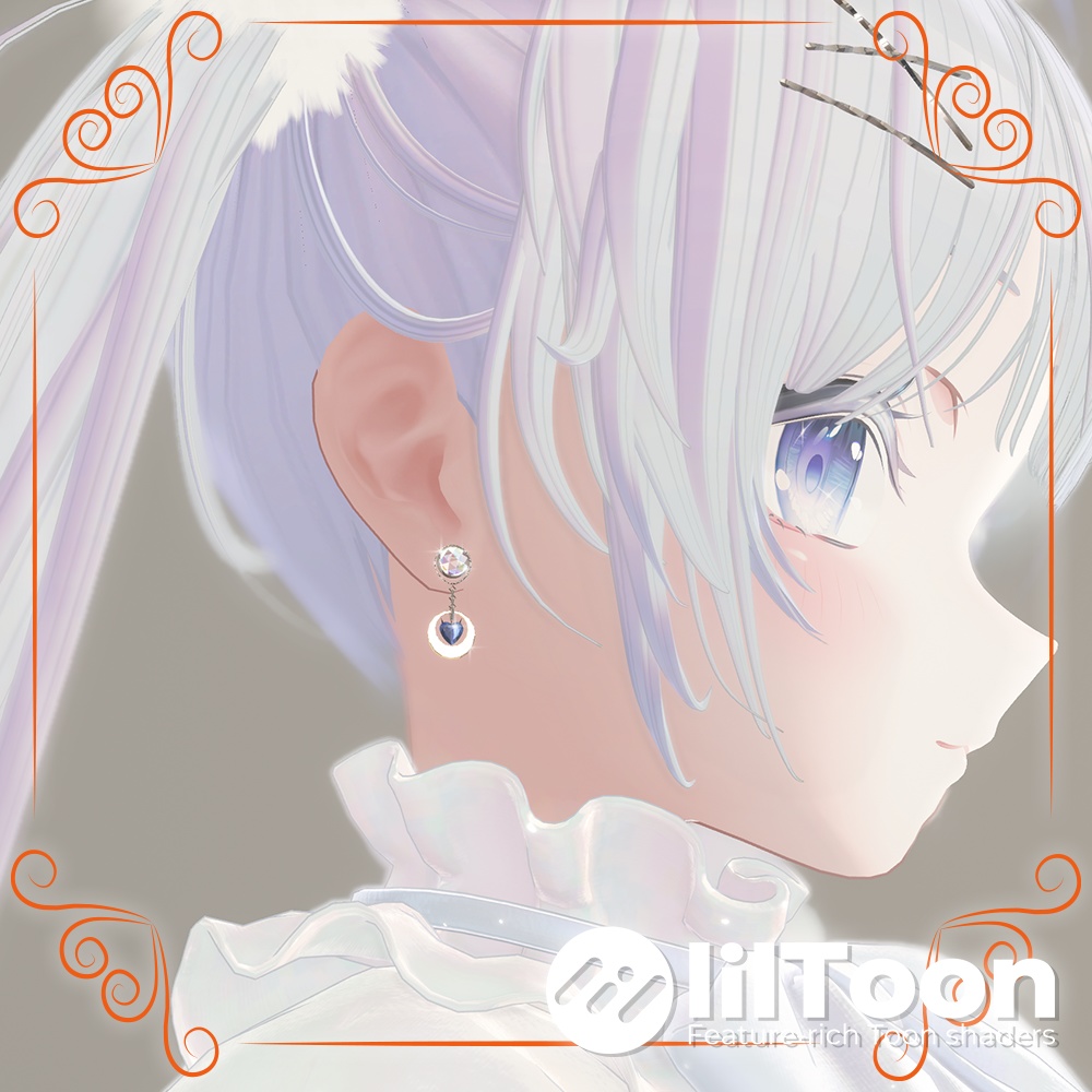 【ルナリス・クール】 Lunaris Coeurイヤリング&リングセット【全アバター対応】