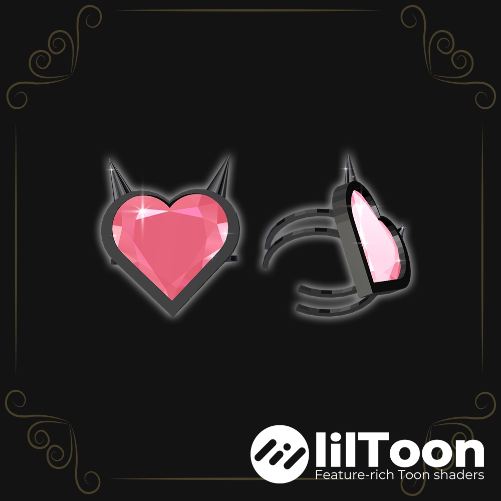 【ルナリス・クール】 Lunaris Coeurイヤリング&リングセット【全アバター対応】