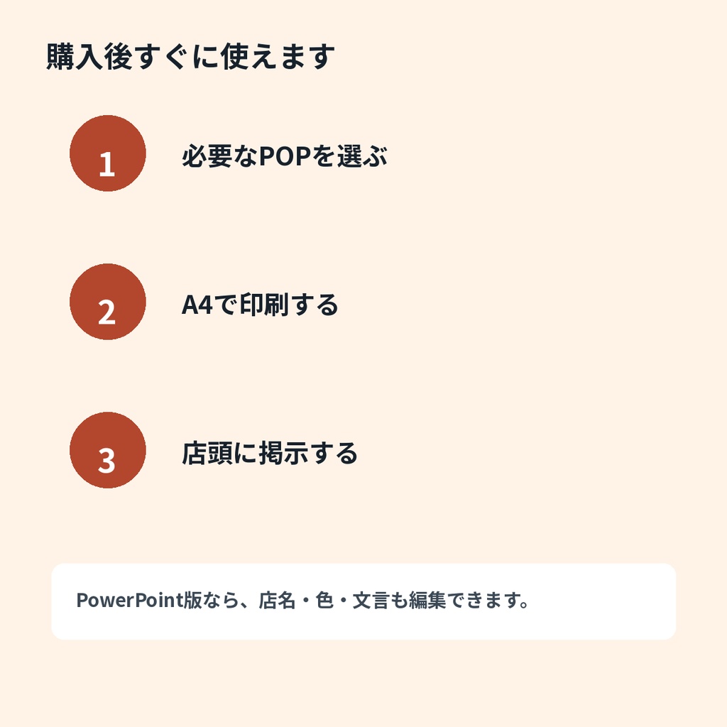 すぐに使える3言語 店舗案内POP 40枚|日本語・英語・中国語|編集可能
