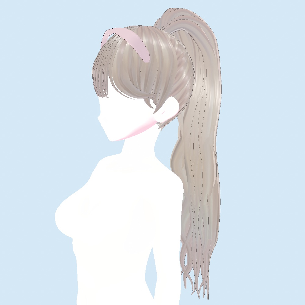 【Vroid】 ponytail hair ポニーテールの髪