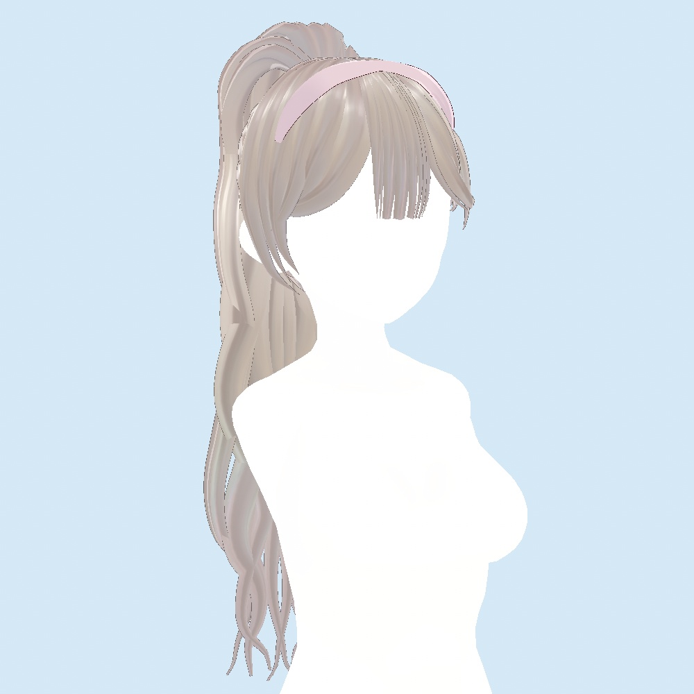 【Vroid】 ponytail hair ポニーテールの髪
