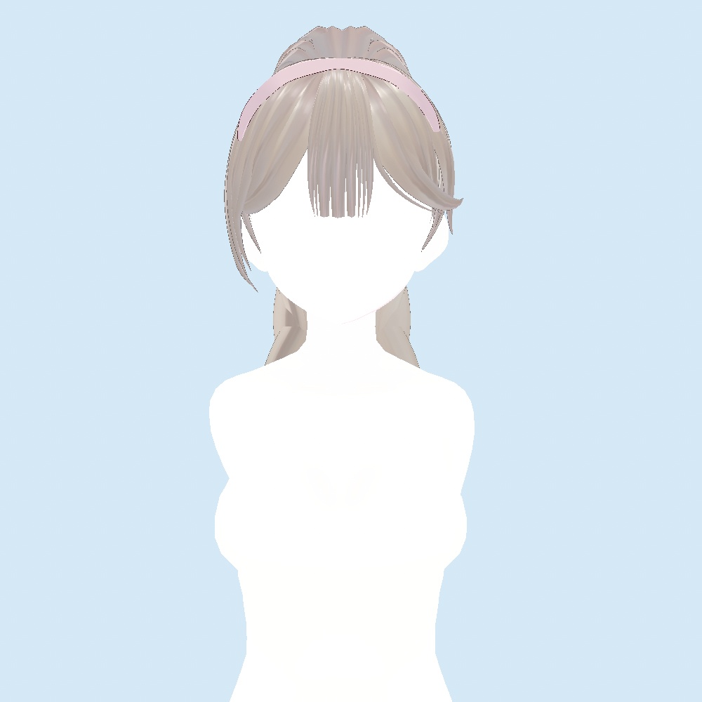 【Vroid】 ponytail hair ポニーテールの髪