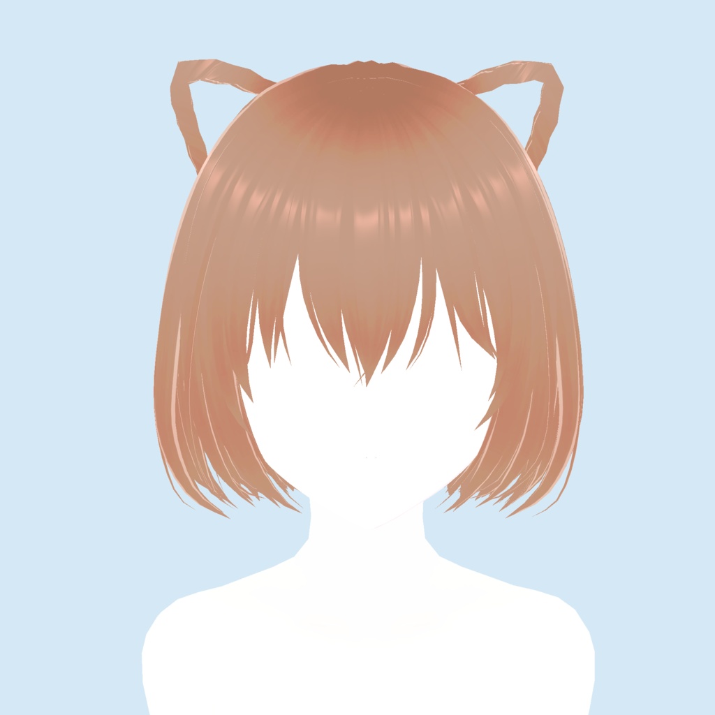 【Vroid】Cat bobbed hair 猫のヘアスタイル