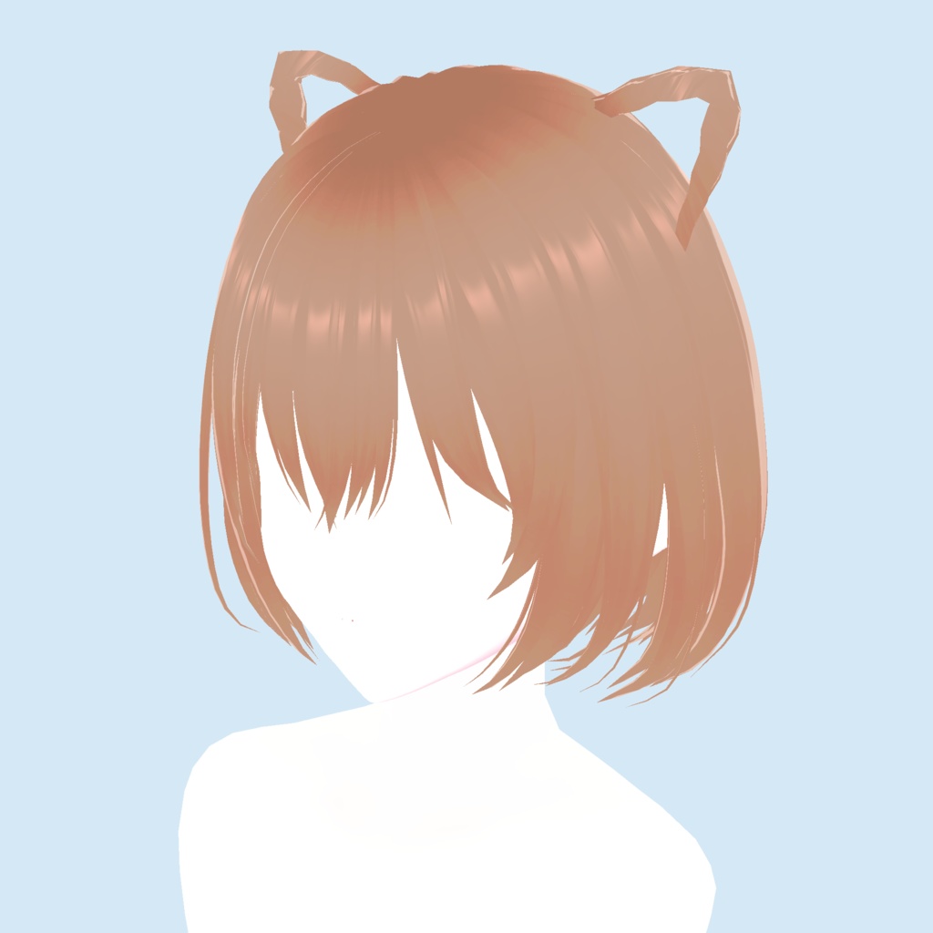 【Vroid】Cat bobbed hair 猫のヘアスタイル