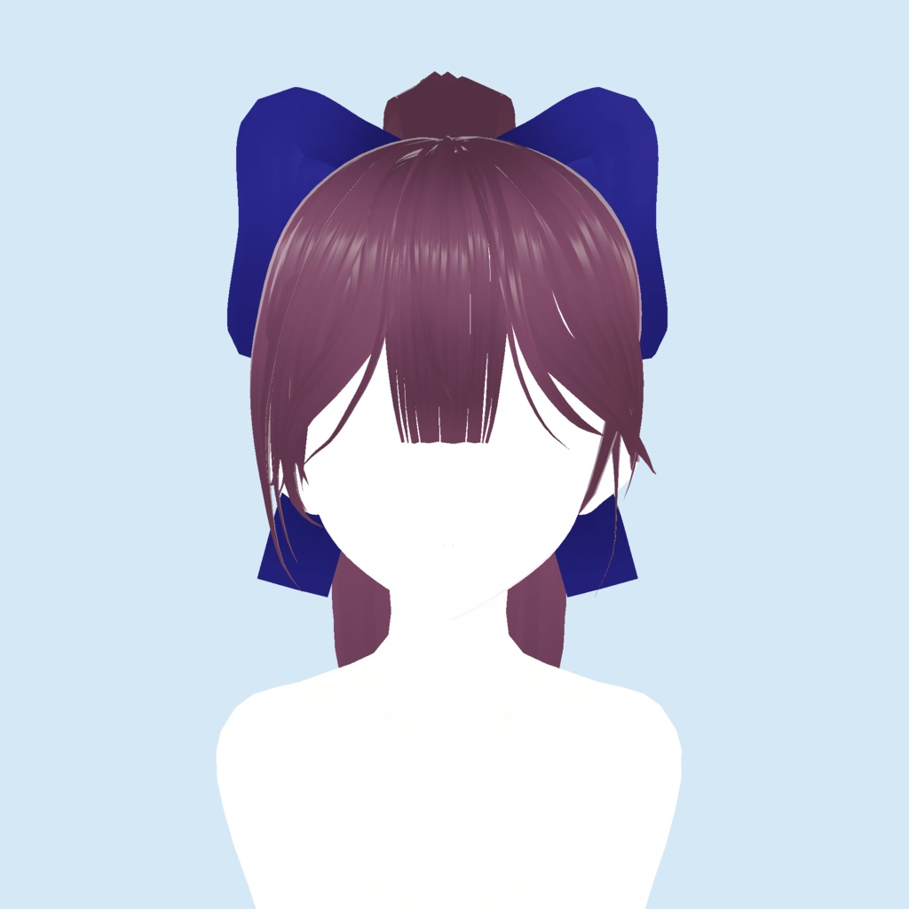 【Vroid】ribbon ponytail リボン·ポニー·テール